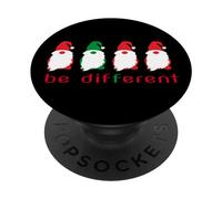 Divertidos pequeños Papá Noel - Be Different PopSockets PopGrip Adhesivo