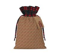 Divertidos perezosos con estampado de perezosos de Navidad, con cordón de ajuste, embalaje festivo, Navidad, cumpleaños, bolsas para envolver necesidades