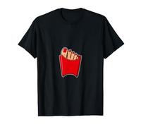 Divertidos pies pies Dedos de los pies Patatas Fritas Comida rápida Comida para Llevar uñas Camiseta gráfica económica