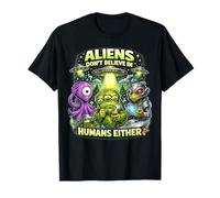 Divertidos platillos voladores UAP de Space UFO de Aliens Camiseta