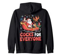 Divertidos pollas de gallos de Trineo de Papá Noel para Todos Navidad Sudadera con Capucha