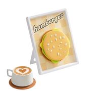 Divertidos Posavasos,Base de Silicona Antideslizante con Diseño de Hamburguesa - Posavasos Estéticos con Marco Magnético de Almacenamiento | para Barra de Café, Oficina en