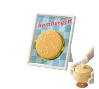 Divertidos Posavasos | Salvamanteles de Silicona Antideslizantes con Diseño de Hamburguesa,Posavasos estéticos con Marco de Almacenamiento magnético - para Barra de Café, Oficina en