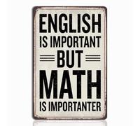Divertidos pósteres de matemáticas, regalo para profesores de matemáticas, letrero de estaño para pared, regalo ideal para profesores de matemáticas, decoración de aula de escuela secundaria y