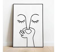 Divertidos pósteres de reglas de baño, impresiones de humor, mal olor, linea linda, lienzo para decoración del baño, 50 x 70 cm, sin marco
