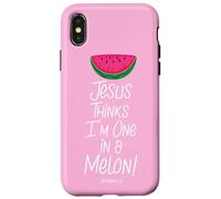 Divertidos regalos cristianos escrituras Uno en un melón Carcasa para iPhone X/XS