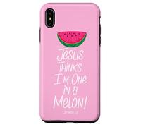 Divertidos regalos cristianos escrituras Uno en un melón Carcasa para iPhone XS Max