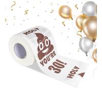 Divertidos Regalos de Cumpleaños Papel Higiénico para Mujeres y Hombres, Papel Higiénico Happy Birthday Decoraciones, Papel Higiénico de Broma Diversión Gag Regalo para Amigos (30 Cumpleaños)