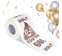 Divertidos Regalos de Cumpleaños Papel Higiénico para Mujeres y Hombres, Papel Higiénico Happy Birthday Decoraciones, Papel Higiénico de Broma Diversión Gag Regalo para Amigos (60 Cumpleaños)