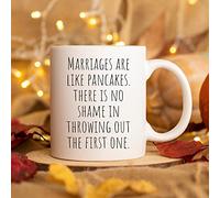 Divertidos regalos de divorcio para mujeres y hombres, taza de divorcio, regalo de broma de divorcio, regalo de divorcio, taza de apoyo para divorcio, taza de café de cerámica para fiesta de divorcio