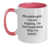 Divertidos regalos de microbiólogos de amigos y familiares para graduación - "I'm Not Arguing. I'm Just Explaining Why I'm Right". Taza de café de dos tonos