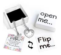 Divertidos regalos para el día de la madre para mamá, Gigi de parte de hijo e hija "I Love You Thank You", regalo de cumpleaños, Navidad, collar de regalo de caja de cerillas