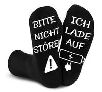 Divertidos regalos para hombres calcetines de cumpleaños con texto en alemán "BITTE NICHT STÜREN ICH LADE AUF Socken Herren 43-46 Weihnachtsgeschenke Geburtstagsgeschenk für Männer, Vatertagsgeschenk