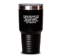 Divertidos regalos para papá de hombres a pop, vaso único para Pop, "I Smile Because You Are My Pop, I Laugh Because There's Nothing You Can Do About It!"