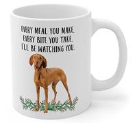 Divertidos regalos rojos para mujeres, Día de la Madre, cada comida que hagas cada bocado que tomes, taza de café de cerámica, color blanco, 325 ml