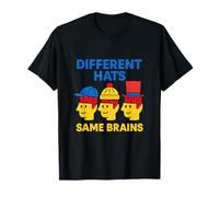 Divertidos Sombreros Diferentes Mismo Cerebro Diversidad Unity Design Camiseta