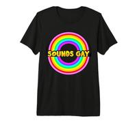 Divertidos Sonidos LGBTQI Gay, bi, Orgullo, Bandera arcoíris para Mujeres y Hombres Camiseta Premium