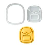 Divertidos suministros escolares de aprendizaje con forma de corte de galletas para volver a clases, para galletas caseras y postres, sellos fáciles de presionar