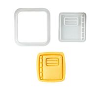 Divertidos suministros escolares de aprendizaje con forma de corte de galletas para volver a clases, para galletas caseras y postres, sellos fáciles de presionar