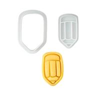 Divertidos suministros escolares de aprendizaje con forma de corte de galletas para volver a clases, para galletas caseras y postres, sellos fáciles de presionar