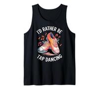 Divertidos zapatos de baile y diseño de notas musicales para bailarines Camiseta sin Mangas