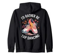 Divertidos zapatos de baile y diseño de notas musicales para bailarines Sudadera con Capucha