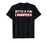 Divertiente Entrenamiento Uomo Palestra zitto e FAI i Burpees Camiseta gráfica económica, Hombre, Negro, M