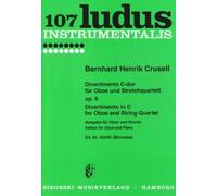 Divertimento C-Dur op. 9 - Book: für Oboe und Streichquartett. Ausgabe für Oboe und Klavier. op. 9. oboe, string quartet. Réduction pour piano.