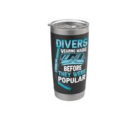 Dives Wearing Masks Before They Were Popular Fun Scuba Dive Vaso térmico de acero inoxidable de doble pared