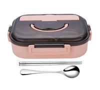 Divided Leakproof Portable Stainless Steel Lunch Container 1000ml Food Box