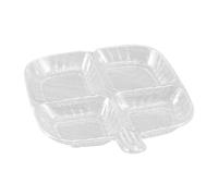 Divided Plates - Plates With Dividers | Four-Grid Food Plates With Dividers, Square Fruit Dish Household Dishwasher-Safe Tableware Compartmentalized For Home Travel Family Gatherings