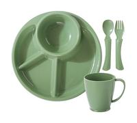 Divided Plates, Portion Control Kids Plates, 3 Section Design Microwave Dishwasher Safe Compartments for Meals, Snacks, Kindergarten, Canteens, Apartments, Homes and Everyday Use