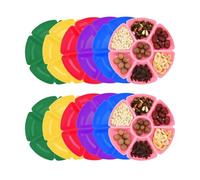 Divided Serving Tray - 12 Piece Food Platter With 7 Compartments | Multi-Section Serving Container For Snacks, Desserts, Fruits, Biscuits, Candies, Cupcakes, Parties, Gatherings, Dinners, And Kitchen