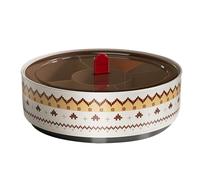 Divided Serving Tray - Rotating Divided Food Grade Retro | Snackle Box Container, Rotating Clear Lid Container With 5 Compartments | Snack Box Tray For Pistachios Cherries Blueberries Snacks Can