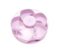 Divided Snack Box, Rotating Nut Serving Plate, 10 Inches Multi-Compartment Tray with, Organizer with Secure Cover, Kitchen Dining Room Living Room Picnic Garden BBQ Camping