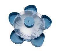Divided Snack Box, Rotating Nut Serving Plate, 10 Inches Multi-Compartment Tray with, Organizer with Secure Cover, Kitchen Dining Room Living Room Picnic Garden BBQ Camping
