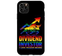 Dividend Investor Tema de Arco Iris de ingresos pasivos alcistas Carcasa para iPhone 11 Pro MAX
