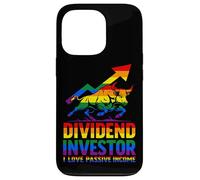 Dividend Investor Tema de Arco Iris de ingresos pasivos alcistas Carcasa para iPhone 13 Pro