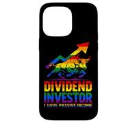 Dividend Investor Tema de Arco Iris de ingresos pasivos alcistas Carcasa para iPhone 14 Pro MAX
