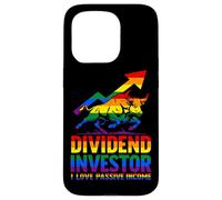 Dividend Investor Tema de Arco Iris de ingresos pasivos alcistas Carcasa para iPhone 15 Pro