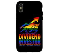 Dividend Investor Tema de Arco Iris de ingresos pasivos alcistas Carcasa para iPhone X/XS