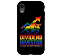 Dividend Investor Tema de Arco Iris de ingresos pasivos alcistas Carcasa para iPhone XR