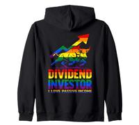 Dividend Investor Tema de Arco Iris de ingresos pasivos alcistas Sudadera con Capucha