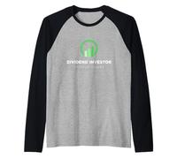 Dividendo Inversor Ingresos Pasivos Mercado de Valores Inversor Camiseta Manga Raglan