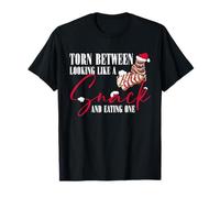 Dividido Entre parecer un Aperitivo o Comer una Navidad Camiseta