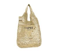 DIVINA CABRERA BAG135 - Bolso perforado de paja, 38 x 39 cm, Beige Capri Edition, 38x39 centimeters