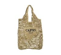 DIVINA CABRERA BAG135 - Bolso perforado de paja, 38 x 39 cm, Cuerda - Capri Edition, 38x39 centimeters