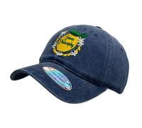 DIVINA Casquette de Baseball Unisexe réglable Taille Unique en Tissu Doux Effet Vintage Avec broderies méditerranéennes en Relief, Vert d'eau, idéale pour l'été, Les vacances et Les Loisirs - BAS178