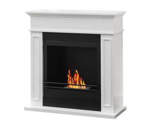 Divina Fire Chimenea de suelo de madera JEFFERSON Blanco