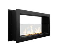 Divina Fire Montefalco 90 - Chimenea de bioetanol para empotrar de doble cara, 2 lados, 90 x 40 cm